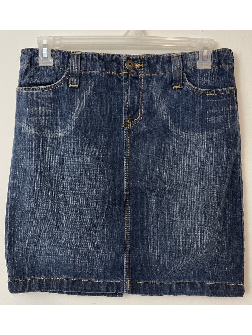 Authentic L.E.I. Womens Size 11 Dark Blue Knee-Length Casual Denim Skirt! M869